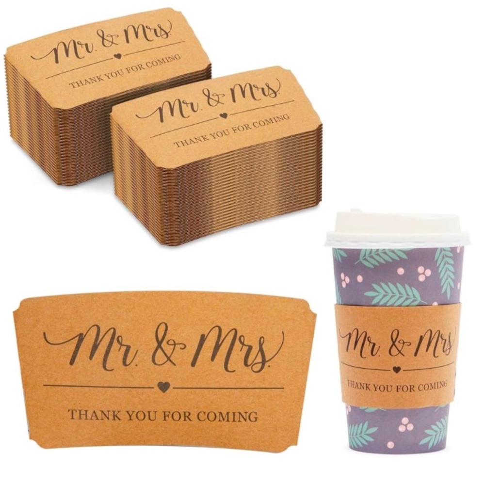Mr. And Mrs. Drink Sleeves For Coffee Cups